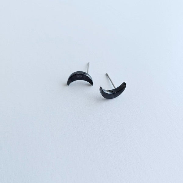 Mini Moon Studs - Black-Spiffy & Splendid-Black-OneSize-[option4]-[option5]-[option6]-[option7]-[option8]-Shop-Boutique-Clothing-for-Women-Online