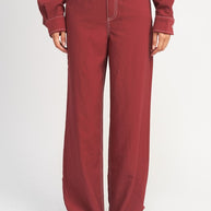 CONTRAST STITCHING STRAIGHT LEG PANTS-Emory Park-[option4]-[option5]-[option6]-[option7]-[option8]-Shop-Boutique-Clothing-for-Women-Online