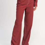 CONTRAST STITCHING STRAIGHT LEG PANTS-Emory Park-[option4]-[option5]-[option6]-[option7]-[option8]-Shop-Boutique-Clothing-for-Women-Online