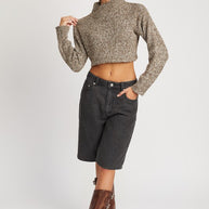 CONTRASTED TURTLE NECK CROP TOP-Emory Park-[option4]-[option5]-[option6]-[option7]-[option8]-Shop-Boutique-Clothing-for-Women-Online