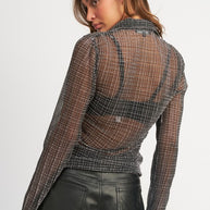 BUTTON DOWN SHEER TOP-Emory Park-[option4]-[option5]-[option6]-[option7]-[option8]-Shop-Boutique-Clothing-for-Women-Online