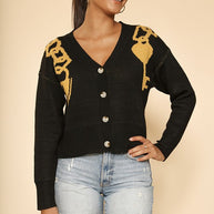 Lock and key cropped cardigan-Miss Sparkling-[option4]-[option5]-[option6]-[option7]-[option8]-Shop-Boutique-Clothing-for-Women-Online