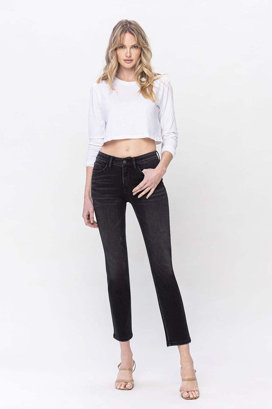 Vervet Mid Rise Ankle Slim Straight Jeans-The Bee Chic Boutique-27-[option4]-[option5]-[option6]-[option7]-[option8]-Shop-Boutique-Clothing-for-Women-Online