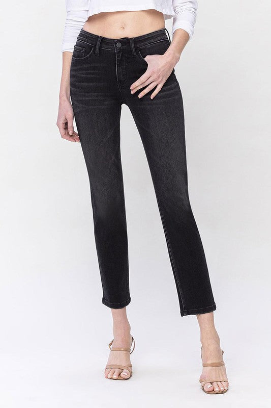 Vervet Mid Rise Ankle Slim Straight Jeans-The Bee Chic Boutique-27-[option4]-[option5]-[option6]-[option7]-[option8]-Shop-Boutique-Clothing-for-Women-Online