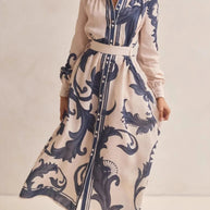 Printed Button Down Belted Shirt Dress-Dresses-Trendsi-[option4]-[option5]-[option6]-[option7]-[option8]-Shop-Boutique-Clothing-for-Women-Online
