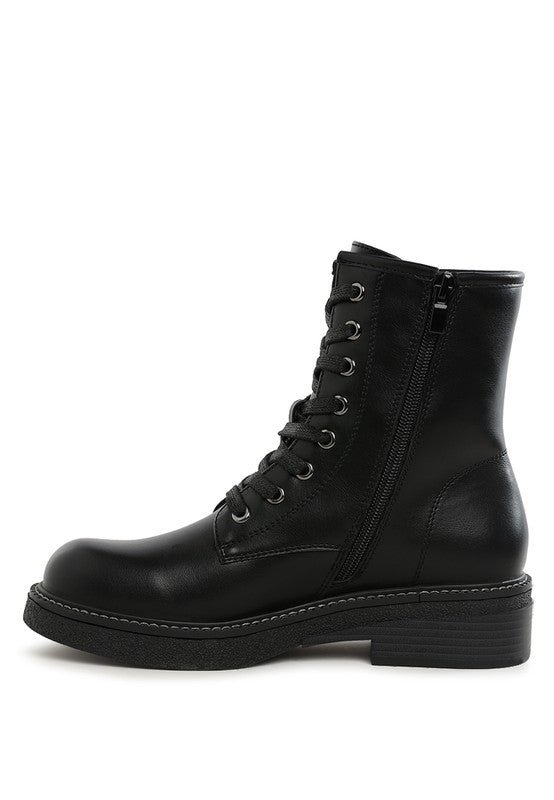 Clover Faux Leather Lace Up Boots-Rag Company-[option4]-[option5]-[option6]-[option7]-[option8]-Shop-Boutique-Clothing-for-Women-Online