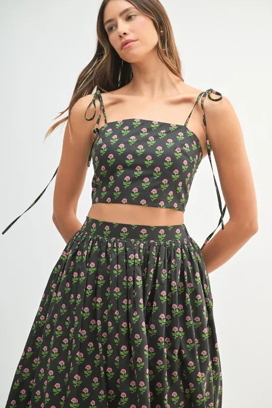 MABLE Floral Crop Top and Skirt Set-sets-Trendsi-[option4]-[option5]-[option6]-[option7]-[option8]-Shop-Boutique-Clothing-for-Women-Online