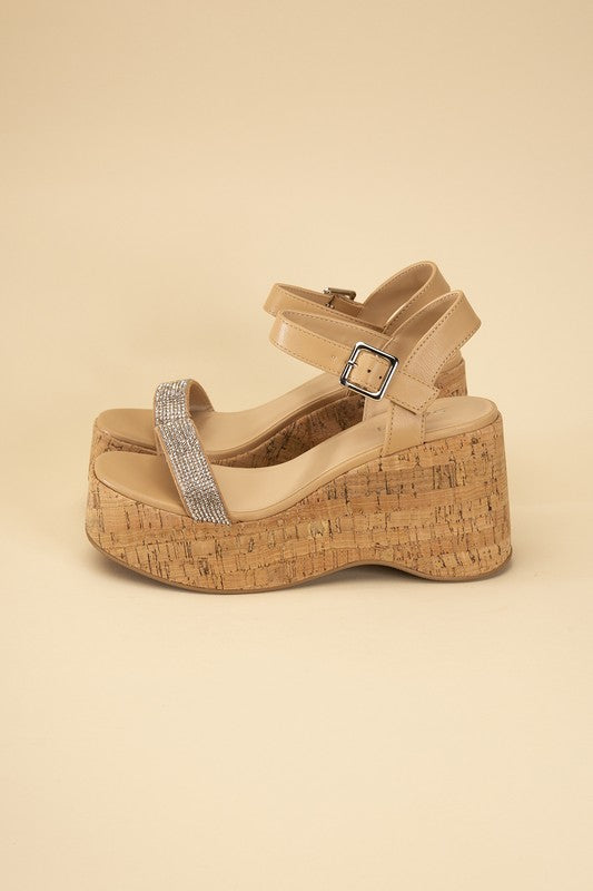 Fraya Rhinestone Strap Sandals-Fortune Dynamic-[option4]-[option5]-[option6]-[option7]-[option8]-Shop-Boutique-Clothing-for-Women-Online