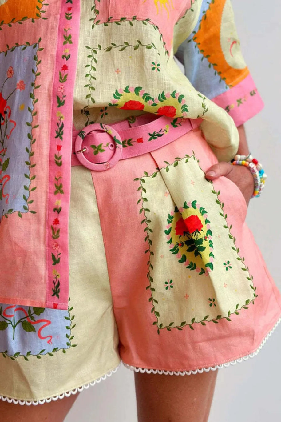 Printed Short Sleeve Shirt and Shorts Set-Sets-Trendsi-[option4]-[option5]-[option6]-[option7]-[option8]-Shop-Boutique-Clothing-for-Women-Online