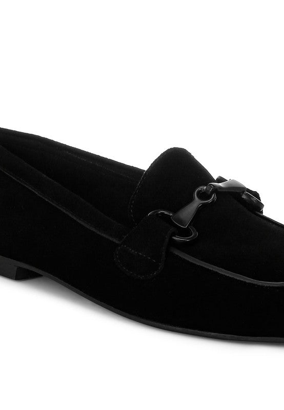 Awen Monochromatic Horsebit Real Suede Loafers-Rag Company-[option4]-[option5]-[option6]-[option7]-[option8]-Shop-Boutique-Clothing-for-Women-Online