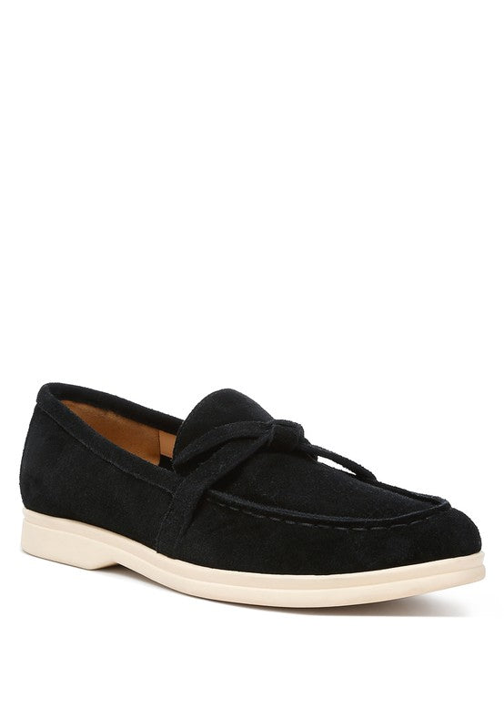 Nautica Genuine Suede Knot Detailed Loafers-Rag Company-[option4]-[option5]-[option6]-[option7]-[option8]-Shop-Boutique-Clothing-for-Women-Online