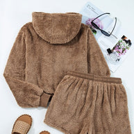 Sherpa Zip-Up Hoodie and Drawstring Shorts Set-JUNIPER BLVD-[option4]-[option5]-[option6]-[option7]-[option8]-Shop-Boutique-Clothing-for-Women-Online