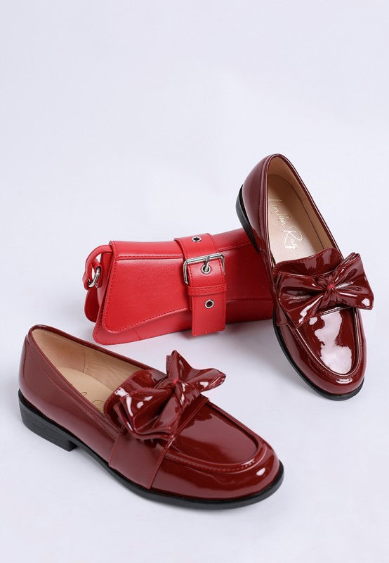 Araminta Classic Chunky Bow Loafers-Rag Company-[option4]-[option5]-[option6]-[option7]-[option8]-Shop-Boutique-Clothing-for-Women-Online