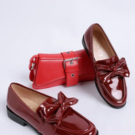 Araminta Classic Chunky Bow Loafers-Rag Company-[option4]-[option5]-[option6]-[option7]-[option8]-Shop-Boutique-Clothing-for-Women-Online