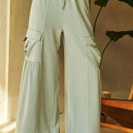 Davi & Dani Drawstring Ruched Detail Wide Leg Pants-Pants-Trendsi-[option4]-[option5]-[option6]-[option7]-[option8]-Shop-Boutique-Clothing-for-Women-Online