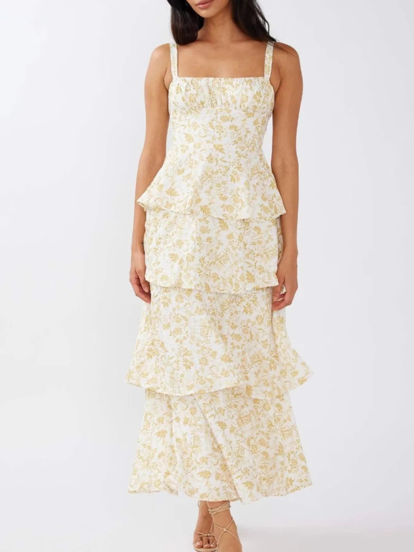 Floral Layered Ruffle Dress-Dresses-Trendsi-[option4]-[option5]-[option6]-[option7]-[option8]-Shop-Boutique-Clothing-for-Women-Online