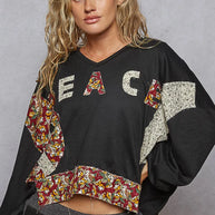 POL Peace Patch Floral Long Sleeve Hoodie-Sweatshirts & Hoodies-Trendsi-[option4]-[option5]-[option6]-[option7]-[option8]-Shop-Boutique-Clothing-for-Women-Online