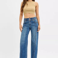 RISEN Mid Rise Fit Wide Baggy Jeans-Jeans-Trendsi-[option4]-[option5]-[option6]-[option7]-[option8]-Shop-Boutique-Clothing-for-Women-Online