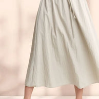 ADORA Drawstring Waist Crinkle Maxi Skirt-Skirts-Trendsi-[option4]-[option5]-[option6]-[option7]-[option8]-Shop-Boutique-Clothing-for-Women-Online