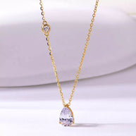 1.25 Carat Moissanite 925 Sterling Silver Teardrop Necklace-NECKLACE-Trendsi-[option4]-[option5]-[option6]-[option7]-[option8]-Shop-Boutique-Clothing-for-Women-Online