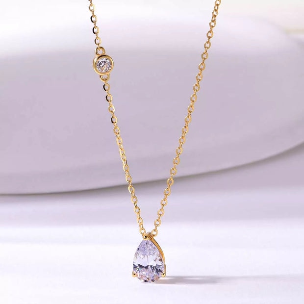 1.25 Carat Moissanite 925 Sterling Silver Teardrop Necklace-NECKLACE-Trendsi-[option4]-[option5]-[option6]-[option7]-[option8]-Shop-Boutique-Clothing-for-Women-Online