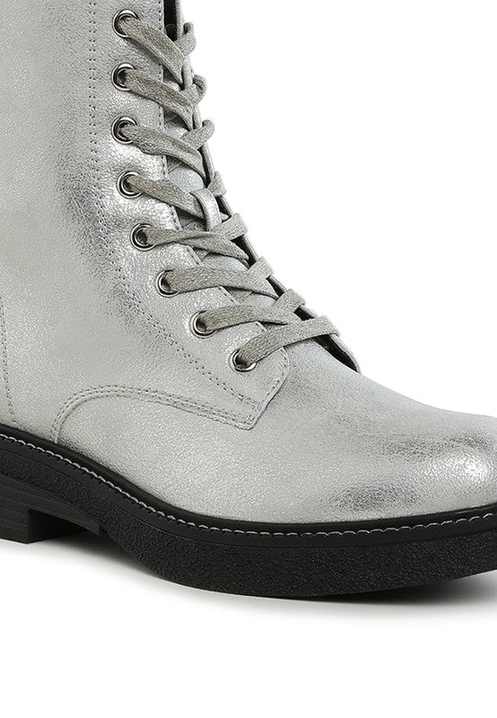 Clover Faux Leather Lace Up Boots-Rag Company-[option4]-[option5]-[option6]-[option7]-[option8]-Shop-Boutique-Clothing-for-Women-Online