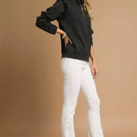 Umgee Cable Knit Textured Pullover with Ruffle Shoulders-Sweatshirts & Hoodies-Trendsi-[option4]-[option5]-[option6]-[option7]-[option8]-Shop-Boutique-Clothing-for-Women-Online