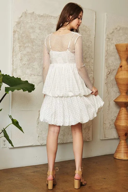 Davi & Dani Checker Print Side Pockets Textured Mini Dress-Dresses-Trendsi-[option4]-[option5]-[option6]-[option7]-[option8]-Shop-Boutique-Clothing-for-Women-Online