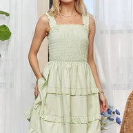 ADORA Smocked Ruffled Wide Strap Mini Dress-Dresses-Trendsi-[option4]-[option5]-[option6]-[option7]-[option8]-Shop-Boutique-Clothing-for-Women-Online
