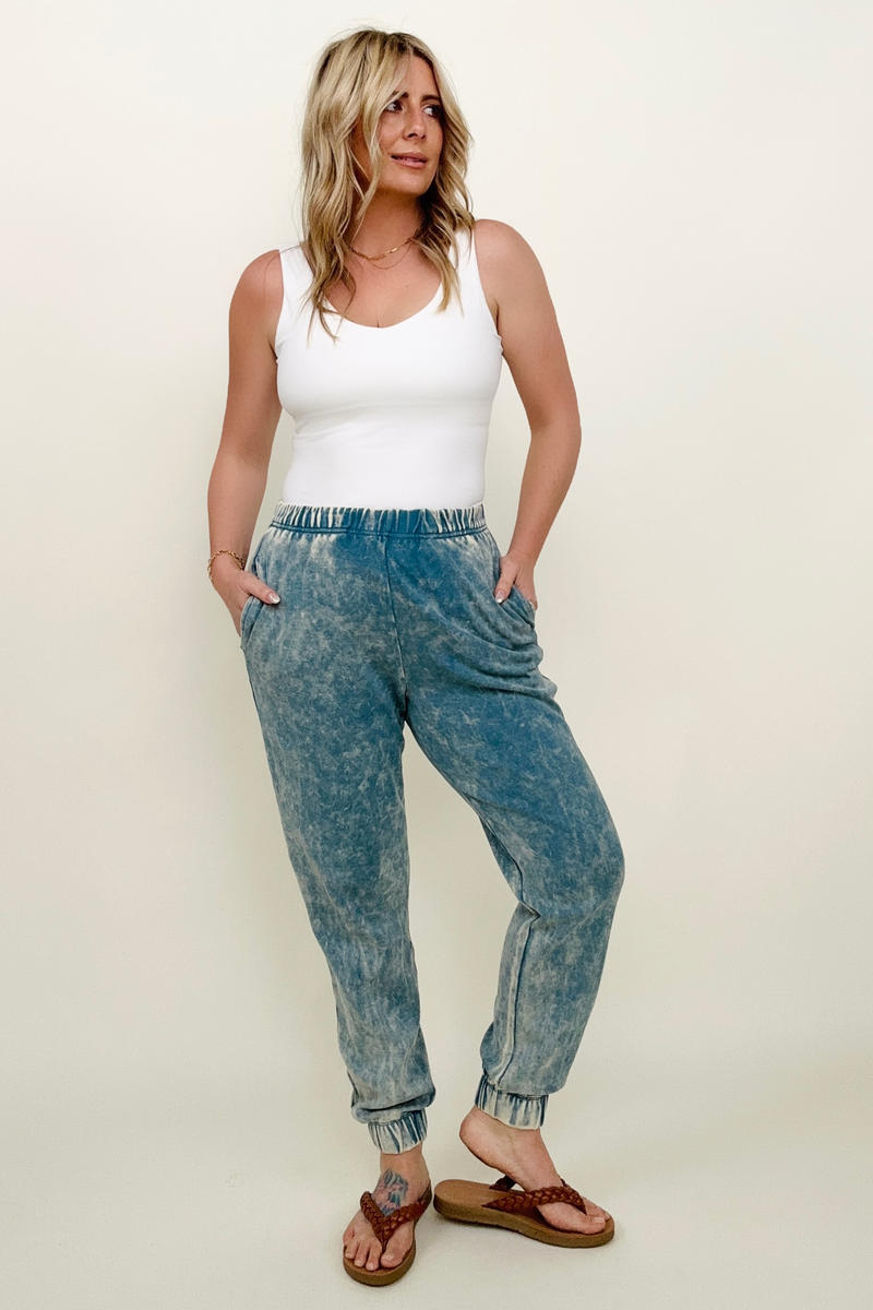 Zenana Acid Wash Jogger Pants with Pockets-Sweatpants & Joggers-Kiwidrop-Teal-S-[option4]-[option5]-[option6]-[option7]-[option8]-Shop-Boutique-Clothing-for-Women-Online