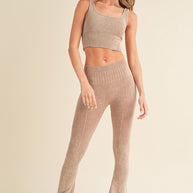 Stone Washed Ribbed Yoga Pants-Yelete-[option4]-[option5]-[option6]-[option7]-[option8]-Shop-Boutique-Clothing-for-Women-Online