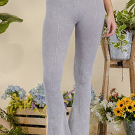 Stone Washed Ribbed Yoga Pants-Yelete-[option4]-[option5]-[option6]-[option7]-[option8]-Shop-Boutique-Clothing-for-Women-Online