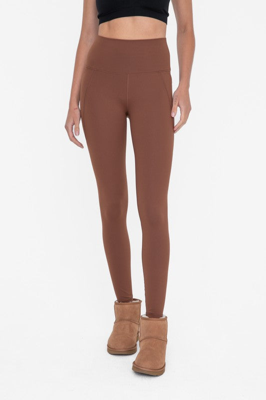 Mono B Tapered Band Essential Solid Highwaist Leggings-Mono B-COCOA DUST-S-[option4]-[option5]-[option6]-[option7]-[option8]-Shop-Boutique-Clothing-for-Women-Online