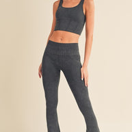 Stone Washed Ribbed Matching Yoga Set-Yelete-[option4]-[option5]-[option6]-[option7]-[option8]-Shop-Boutique-Clothing-for-Women-Online