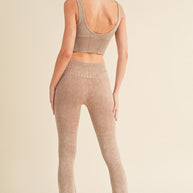 Stone Washed Ribbed Matching Yoga Set-Yelete-[option4]-[option5]-[option6]-[option7]-[option8]-Shop-Boutique-Clothing-for-Women-Online