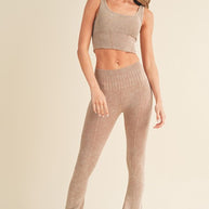 Stone Washed Ribbed Matching Yoga Set-Yelete-[option4]-[option5]-[option6]-[option7]-[option8]-Shop-Boutique-Clothing-for-Women-Online