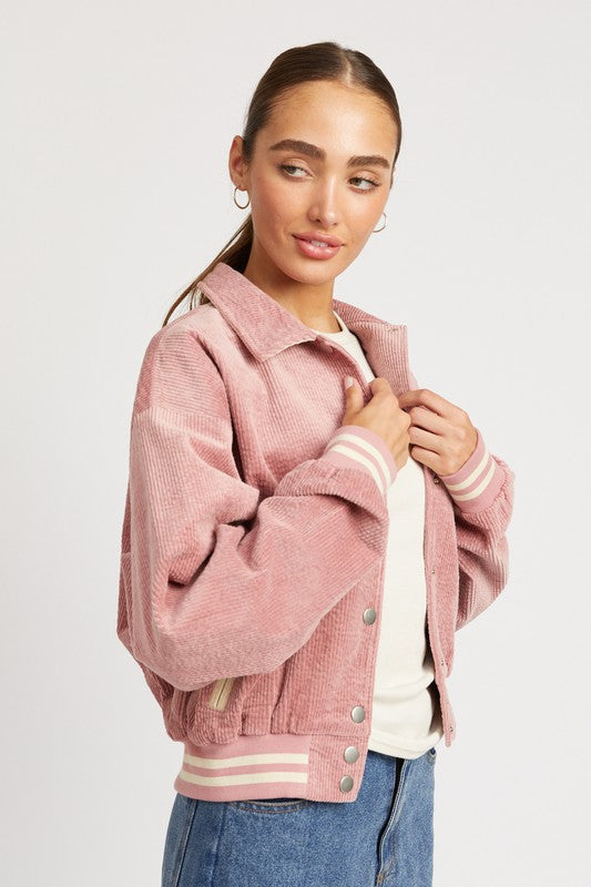 BOMBER JACKET WITH COLLAR-Emory Park-[option4]-[option5]-[option6]-[option7]-[option8]-Shop-Boutique-Clothing-for-Women-Online