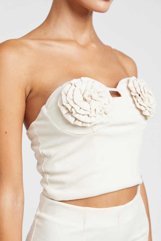 ROSETTE BUSTIER TOP-Emory Park-[option4]-[option5]-[option6]-[option7]-[option8]-Shop-Boutique-Clothing-for-Women-Online