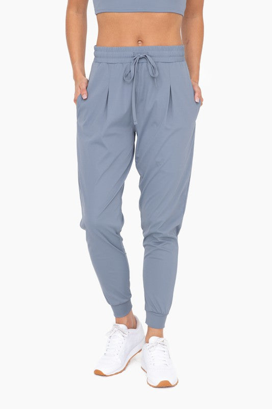 Mono B Solid Pleated Front Joggers-Mono B-Grey-S-[option4]-[option5]-[option6]-[option7]-[option8]-Shop-Boutique-Clothing-for-Women-Online