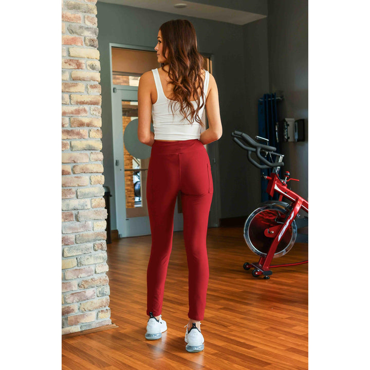 Red FULL-LENGTH Leggings with POCKET - Luxe Leggings by Julia Rose®-JuliaRoseWholesale-[option4]-[option5]-[option6]-[option7]-[option8]-Shop-Boutique-Clothing-for-Women-Online