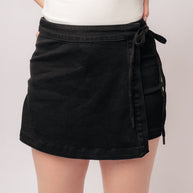 Judy Blue Bentli High Rise Side Tie Denim Skort in Black-Denim-Ave Shops-[option4]-[option5]-[option6]-[option7]-[option8]-Shop-Boutique-Clothing-for-Women-Online