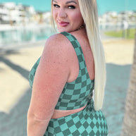 Bali Checkered High Waisted Swim Bottoms-Swimwear-Ave Shops-[option4]-[option5]-[option6]-[option7]-[option8]-Shop-Boutique-Clothing-for-Women-Online