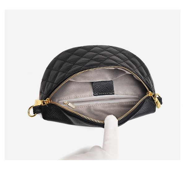 Myra Quilted Leather Crescent Sling Bag-Aili's Corner-[option4]-[option5]-[option6]-[option7]-[option8]-Shop-Boutique-Clothing-for-Women-Online