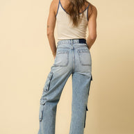 CROSSOVER RELAXED CARGO JEANS-Denim Lab USA-[option4]-[option5]-[option6]-[option7]-[option8]-Shop-Boutique-Clothing-for-Women-Online