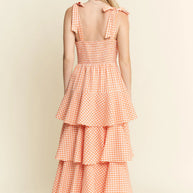 Jade By Jane Sleeveless Gingham Print Tiered Midi Dress-Dresses-Trendsi-[option4]-[option5]-[option6]-[option7]-[option8]-Shop-Boutique-Clothing-for-Women-Online