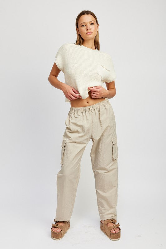 STRAIGHT LEG PANTS WITH ELASTIC WAIST BAND-Emory Park-[option4]-[option5]-[option6]-[option7]-[option8]-Shop-Boutique-Clothing-for-Women-Online