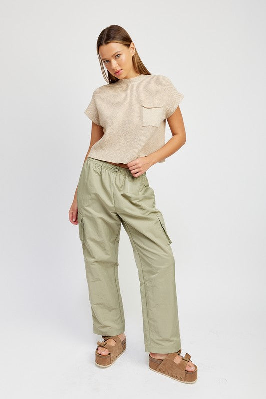 STRAIGHT LEG PANTS WITH ELASTIC WAIST BAND-Emory Park-[option4]-[option5]-[option6]-[option7]-[option8]-Shop-Boutique-Clothing-for-Women-Online
