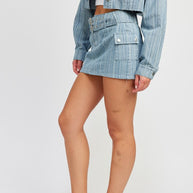 BELTED MINI DENIM SKIRT-Emory Park-[option4]-[option5]-[option6]-[option7]-[option8]-Shop-Boutique-Clothing-for-Women-Online