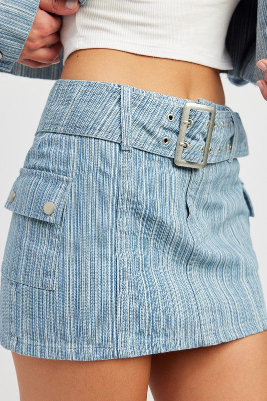 BELTED MINI DENIM SKIRT-Emory Park-[option4]-[option5]-[option6]-[option7]-[option8]-Shop-Boutique-Clothing-for-Women-Online