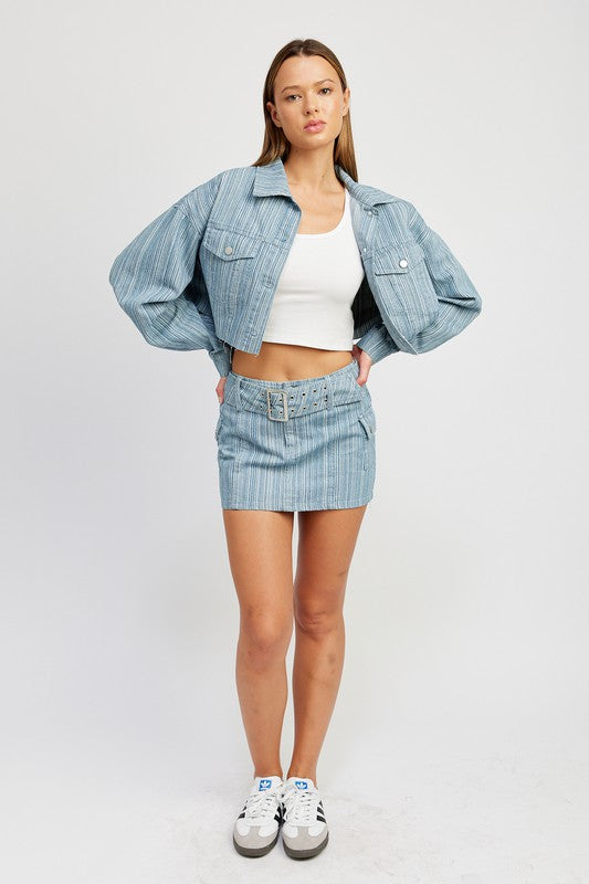 BELTED MINI DENIM SKIRT-Emory Park-[option4]-[option5]-[option6]-[option7]-[option8]-Shop-Boutique-Clothing-for-Women-Online